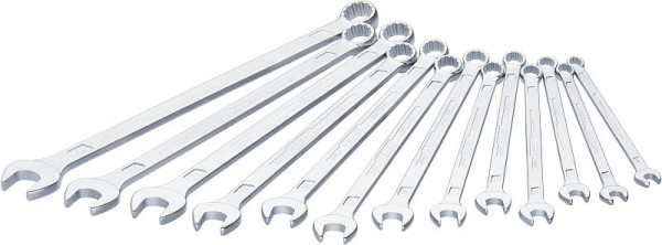 Clés mixtes Hazet, extra longues, design fin, profil de traction externe double hexagonal, 10 - 24, nombre d'outils : 13, 600LG/13