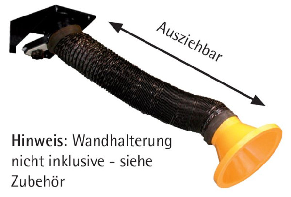 Bras d'extraction GEOVENT COMPACT avec articulations internes, rallonge télescopique 1 - 2 m ø160 mm, 01-700