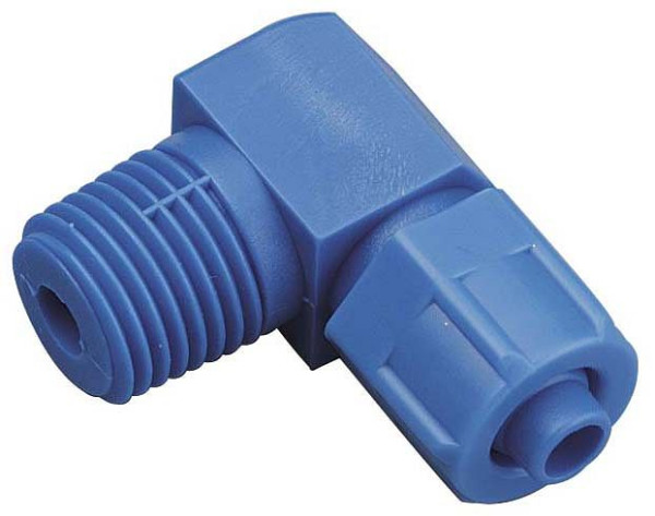 temporisateur A-WEk-8/6-1/4-POM-bl, raccordement vissé angulaire -conique, UE : 10 pièces, 01180239