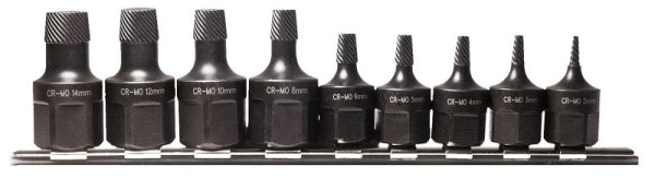 Inserts pour rainures hélicoïdales SW-Stahl, 3/8", 1/2", 2-14 mm, 9 pièces, 05542L