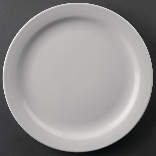 Assiettes rondes OLYMPIA Athena à bord étroit 22,6 cm, UE: 12 pièces, CF363