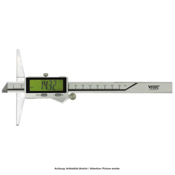 Vogel Germany Pied à coulisse électronique numérique, IP67, Type C, 200 mm / 8 pouces, 220422