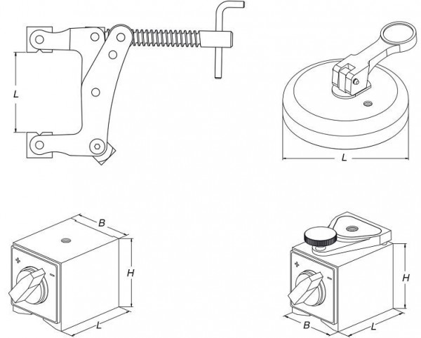 HoldTec Ein/Aus Magnet mit Feineinstellung, HT3778NF