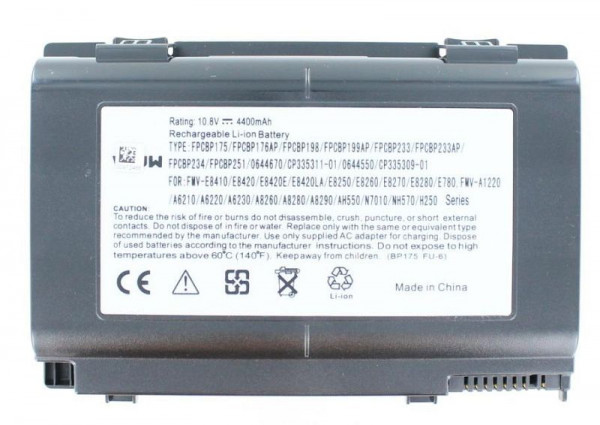 Batterie AGI compatible avec FUJITSU-SIEMENS LIFEBOOK E780 / FPCBP176, 58834