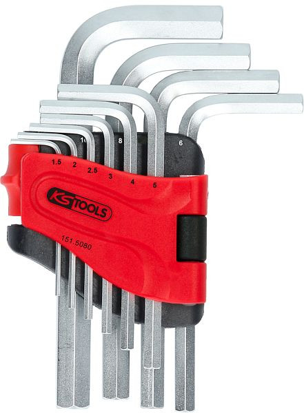 KS Tools Jeu de clés Allen, dans support pliable, 10 pièces1, 5-10 mm, 151.5080