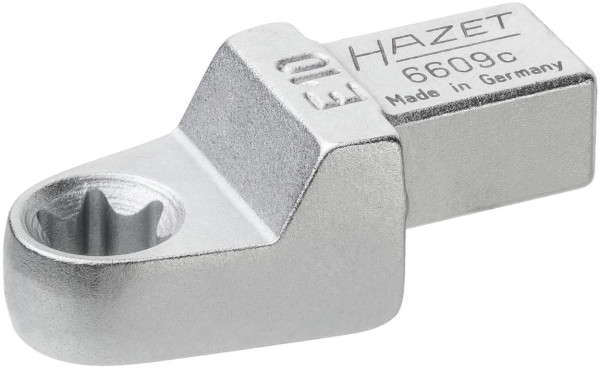 Insert Hazet Clé polygonale TORX®, insert carré 9 x 12 mm, profil extérieur TORX®, E10, 6609C-E10