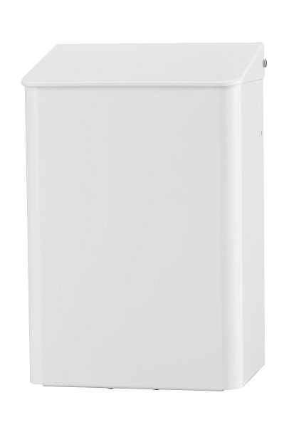 All Care MediQo-line poubelle fermée 6 litres en acier inoxydable blanc, 8205