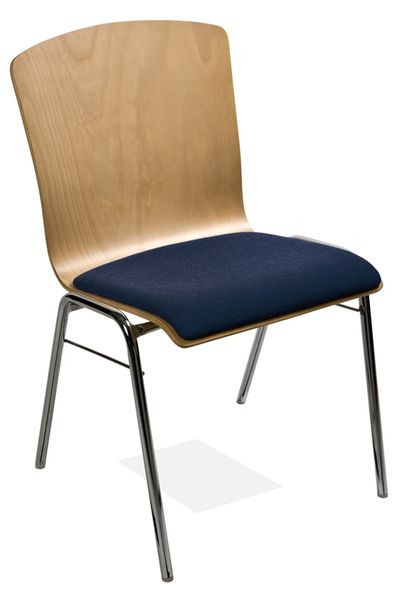 Chaise empilable Kaiser-Sitzmöbel KS23-N3SP2, forme : N3, structure : tube rond, assise rembourrée, UE : 6 pièces, KS23-N3SP2