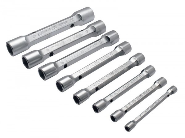 ELORA Jeu de clés à douille massives, 8 pièces 6-22 mm, 206S 8M, 0206500801000