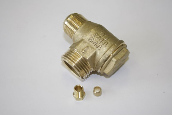 Clapet anti-retour ELMAG pour chaudière MEISTER 700, AG 1', conduite de pression AG 3/4' 16 bar OT 58 NW 15, 9100805