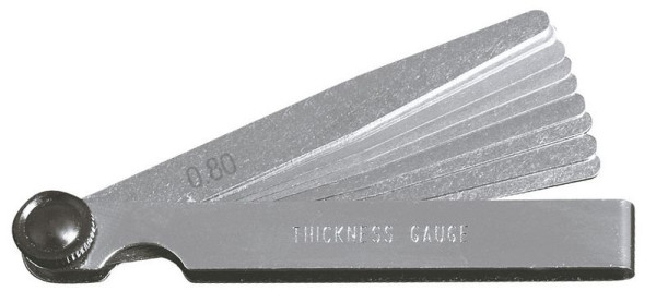 Jeu de jauges d'épaisseur Kraftwerk 10 pièces 0,05-0,8 mm, 2974