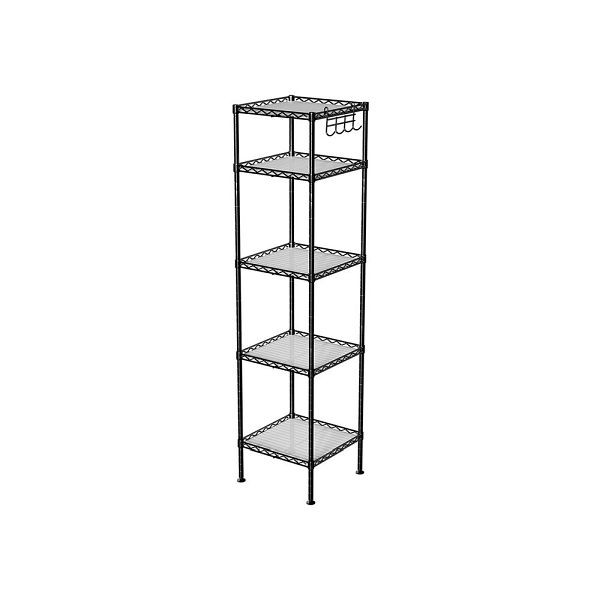 Étagère sur pied SONGMICS en métal noir, LGR23BK