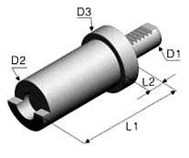 Support de montage MACK DIN 69880 VDI 20, Ø 40 x 100, 47-EH-20