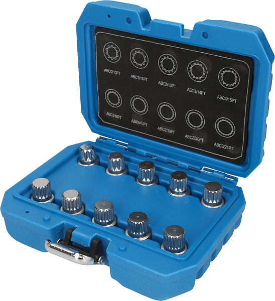 Assortiment de serrures de jante Brilliant Tools pour VW, 10 pièces, BT691310