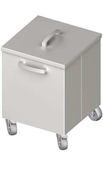 Poubelle mobile Stalgast, 350x350x500 mm, soudée, VAR03301