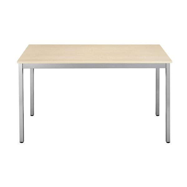 Table polyvalente Bisley MULTI Desking, rectangulaire 19 mm, décor érable MP, structure aluminium, H 740 x L 1800 x P 800 mm, MT1808MP300
