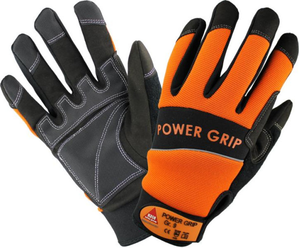 Hase Safety POWER GRIP noir/orange, gants en néoprène à 5 prises, taille : 10, UE : 10 paires, 402000-10