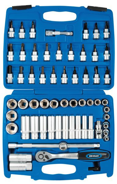 Jeu de clés à douille SW en acier, 3/8", 61 pièces, S2229