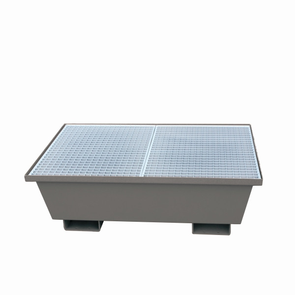 Bac d'égouttement industriel Eichinger à parois latérales coniques, LxlxH 820 x 820 x 555 mm, sans grille, gris anthracite, 30100500000961