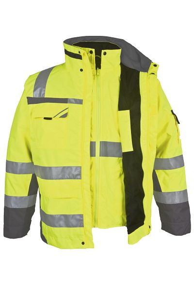 Parka de protection d'avertissement PKA 3in1, jaune/gris, taille: L, WIPA3in1-GE-004