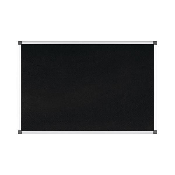 Tableau en feutre Bi-Office Maya noir avec cadre en aluminium 120x120cm, FA3809170