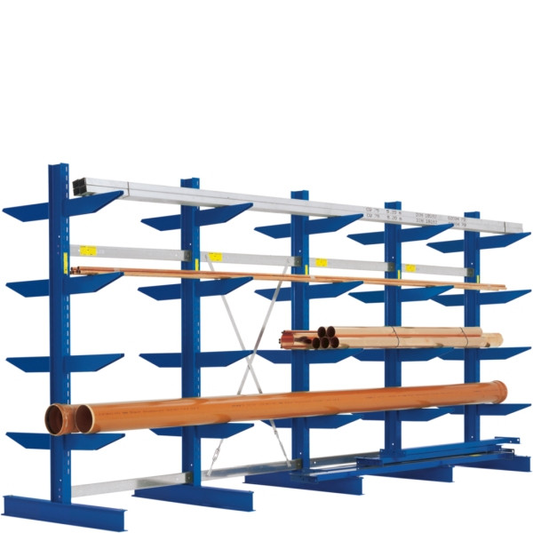 Kit rayonnage cantilever BITO /2500x3255x1140 NT500 IPE140 TypS 4 montants 2 côtés RAL5010, C0670-0054