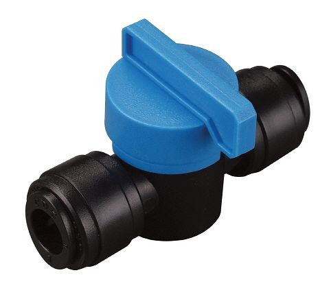 temporisateur B-HMK-12-12-KU, vanne à bille manuelle 2/2 voies, tuyau Ø : 12 mm, UE : 5 pièces, 03170173