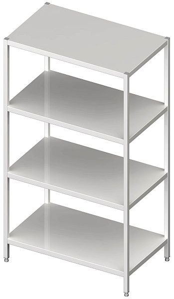 Etagère Stalgast avec étagères lisses, 800x400x1800 mm, à monter soi-même, DRL08400