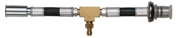 Tuyau de raccordement pour manomètre KS Tools avec raccord de tuyau 1/4" pour utilisation universelle avec raccords de tuyau haute pression 3/8" et 5/16", 150.2364
