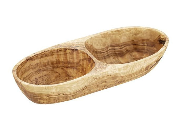 Bol APS -OLIVE-, 26,5 x 11 cm, hauteur : 5 cm, bois d'olivier, 0,6 litre, chaque pièce est unique par sa couleur et son grain exacts, 01015