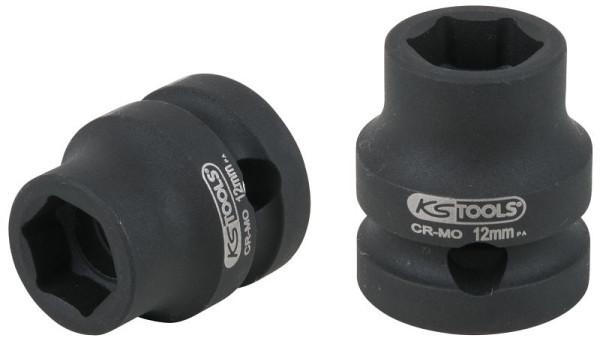 KS Tools Douille à chocs à six pans 1/2", extra courte, 12,0 mm, 515.0058