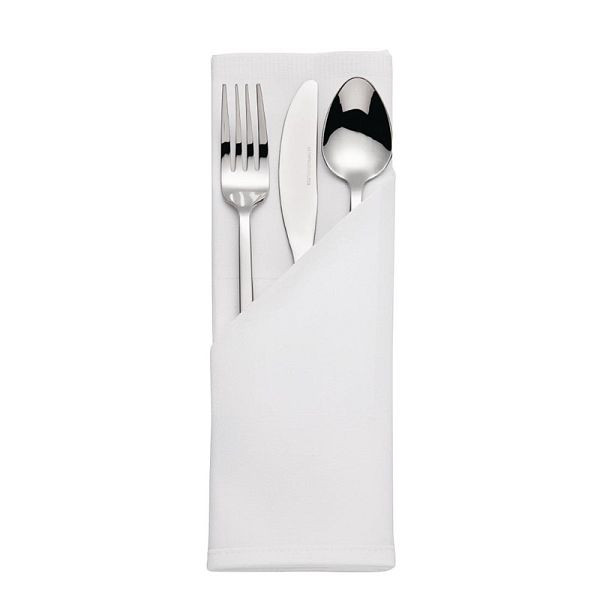Mitre Luxury Satin Ribbon Serviettes blanc 55cm, UE: 10 pièces, HB559