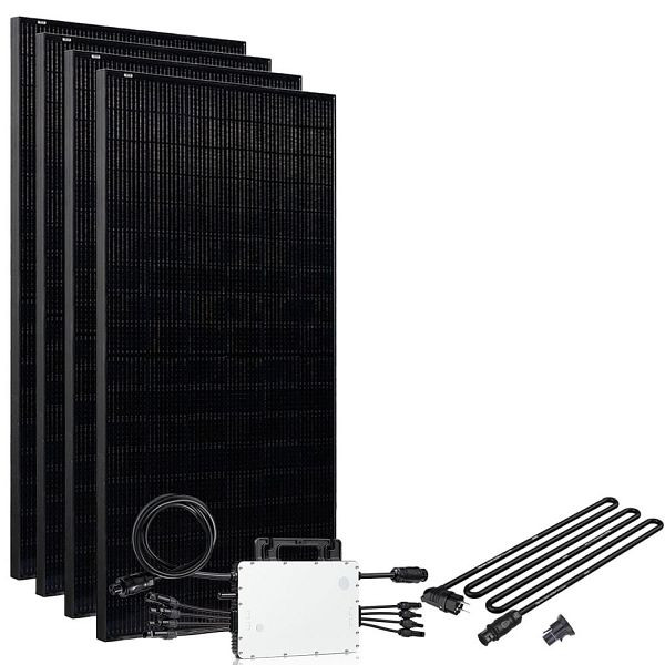 Système solaire Offgridtec Solar-Direct 1640W HM-1500 Full Black Connexion Schuko - Câble de connexion 5m - sans support, 4-01-014535-031