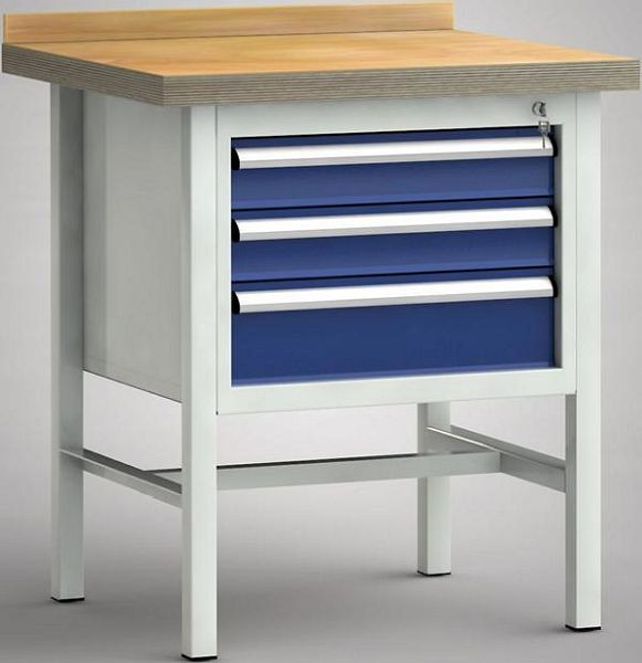Etabli standard KLW - 1500 x 700 x 840 mm L x P x H, WS058N-0750M40-E7022
