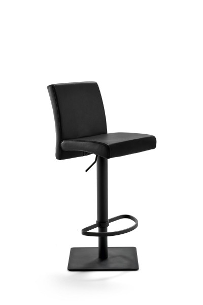 Tabouret de bar et de comptoir Mayer Sitzmöbel , structure thermolaquée noire, coque d'assise rembourrée, hauteur d'assise 53 - 79 cm, anthracite, 1286_03_30487