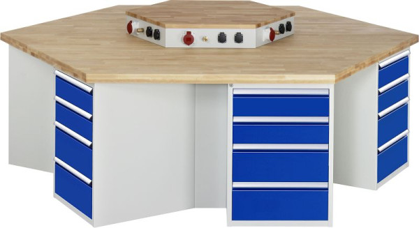 Etabli de groupe RAU 4000 - modèle 498, L2700 x P2340 x H900 mm, avec fixation énergétique, 03-498-135B5M-EA1.11