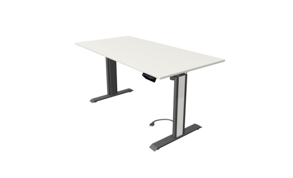 Kerkmann table debout/assise Move 1 advance 160 x 80 cm structure anthracite, plateau blanc, 10250710
