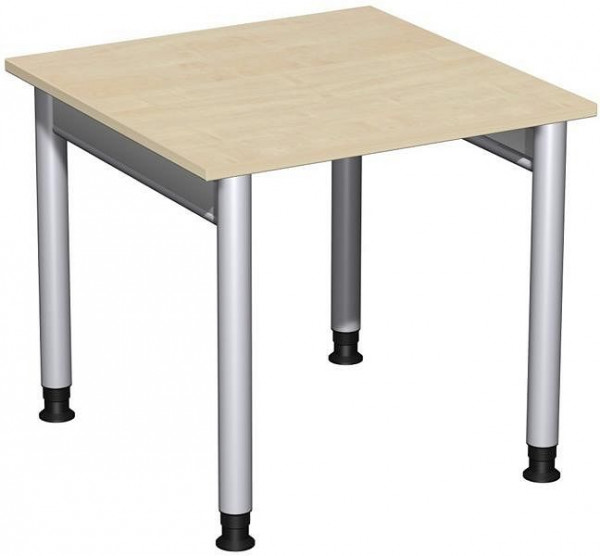 Bureau geramöbel réglable en hauteur, 800x800x680-820, érable/argent, N-657101-AS