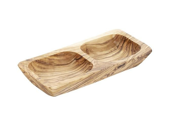 Bol APS -OLIVE-, 17,5 x 8,5 cm, hauteur : 2,5 cm, bois d'olivier, 0,15 litre, chaque pièce est unique par sa couleur et son grain exacts, 01014