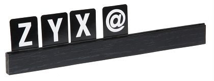 Barre de lettres Contacto noire, 7636/105