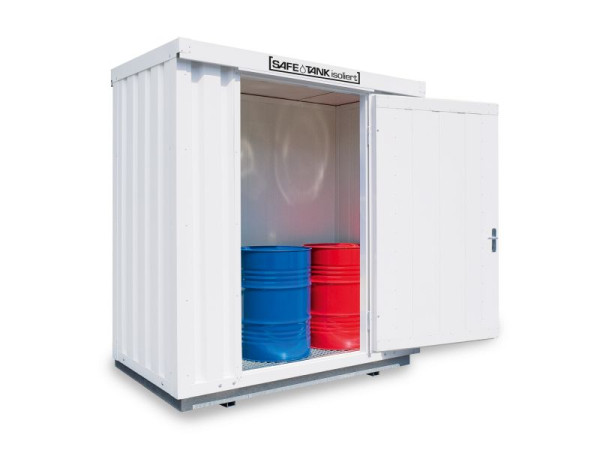 SÄBU SAFE Tank STI 300, isolé, assemblé, plastifié RAL 9002, 2100 x 1140 x 2520 mm