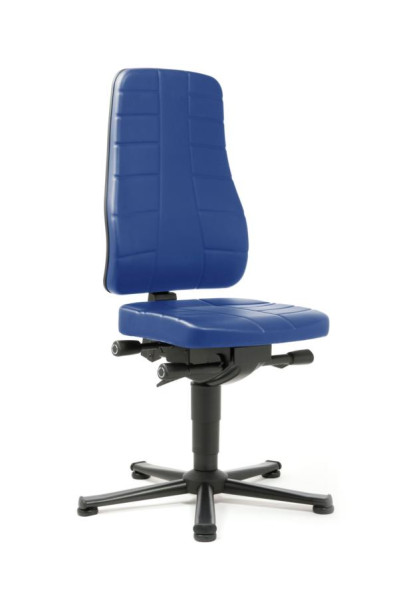 bimos All-In-One Highline avec patins et cuir synthétique, bleu, hauteur d'assise 450-600 mm, 9640-6902