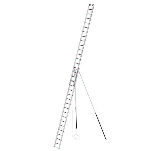 Krause échelle à câbles aluminium, 3 parties, 2 x 17 échelons, avec supports, 305102