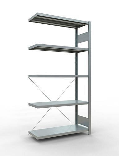 Rayonnage à étagères Schulte, panneau supplémentaire, 5 niveaux de rangement, traverse, charge du compartiment 250 kg, 1006 x 436 x 2000 mm, 278742