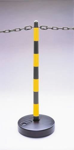 Support de chaîne DENIOS avec pied, pour installation intérieure et extérieure, noir / jaune, 236-877