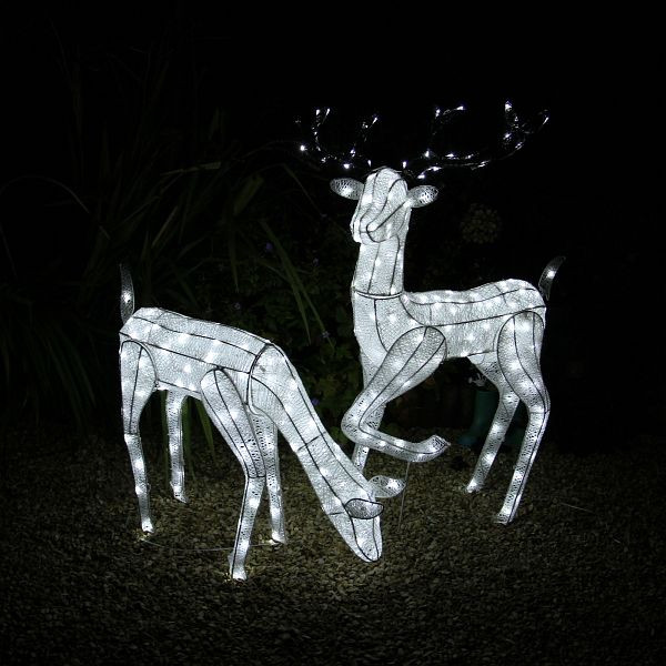 Monster renne illuminé par LED, cerf 61 cm et cerf 1.2 dans un ensemble, 27037