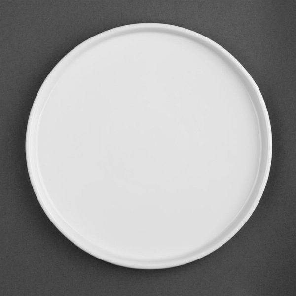 Assiettes rondes plates Olympia Whiteware 268 mm (lot de 4), FW814