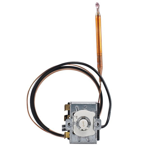 Contrôleur de température JUMO avec contact inverseur, 20 à 90 °C, capillaire 2000mm, 7%, UE: 5 pièces, 60003281