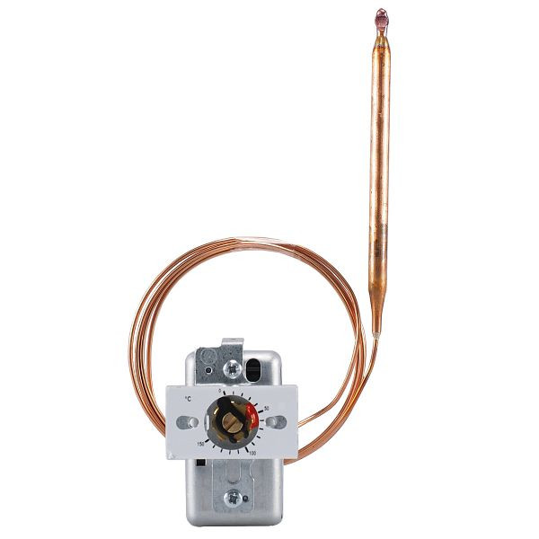 Contrôleur de température JUMO avec contact inverseur, 0 à 150°C, capillaire 1000 mm, 600000497