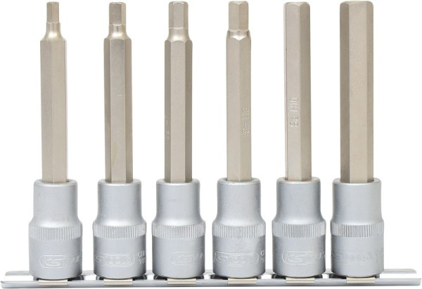 KS Tools Jeu de douilles 1/2", à six pans creux, longues, 6 pièces, 911.1336